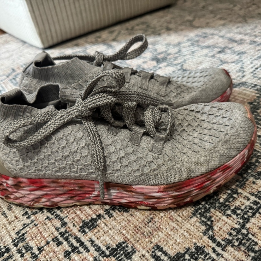 NOBULL Gray and Red Athletic Shoes